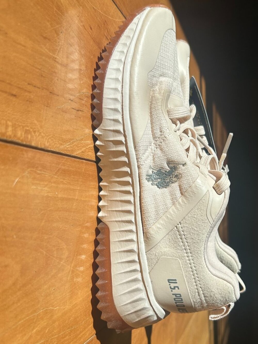 U.S. Polo Assn. Women’s Cream Chunky Platform Sneakers Size 6 NWT